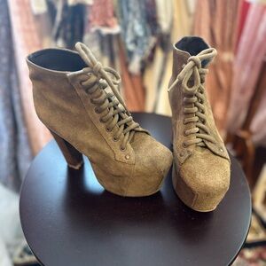 Jeffrey Campbell litas, taupe suede